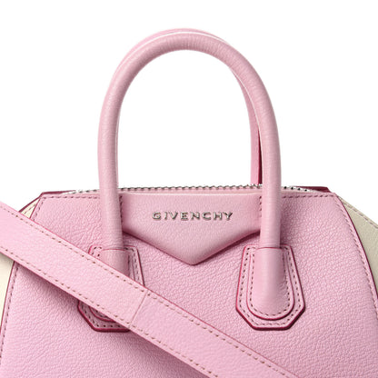 Givenchy Sugar Goatskin Mini Tri-Color Antigona Bright Pink White Fuchsia 10 of 10