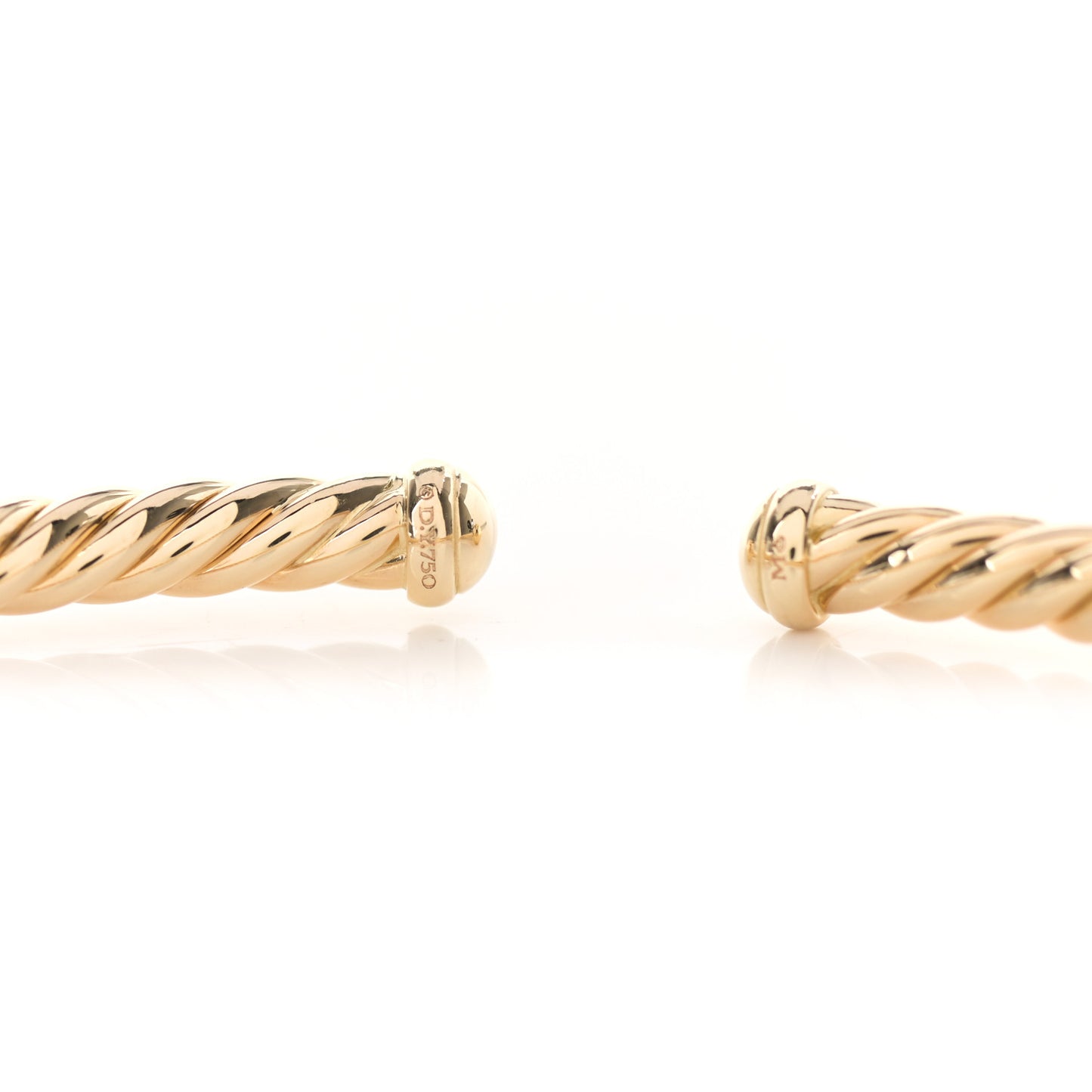 18K Yellow Gold 4mm Cablespira Bracelet