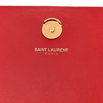 Saint Laurent Smooth Calfskin Medium Classic Monogram Kate Tassel Satchel Lipstick Red 6 of 15