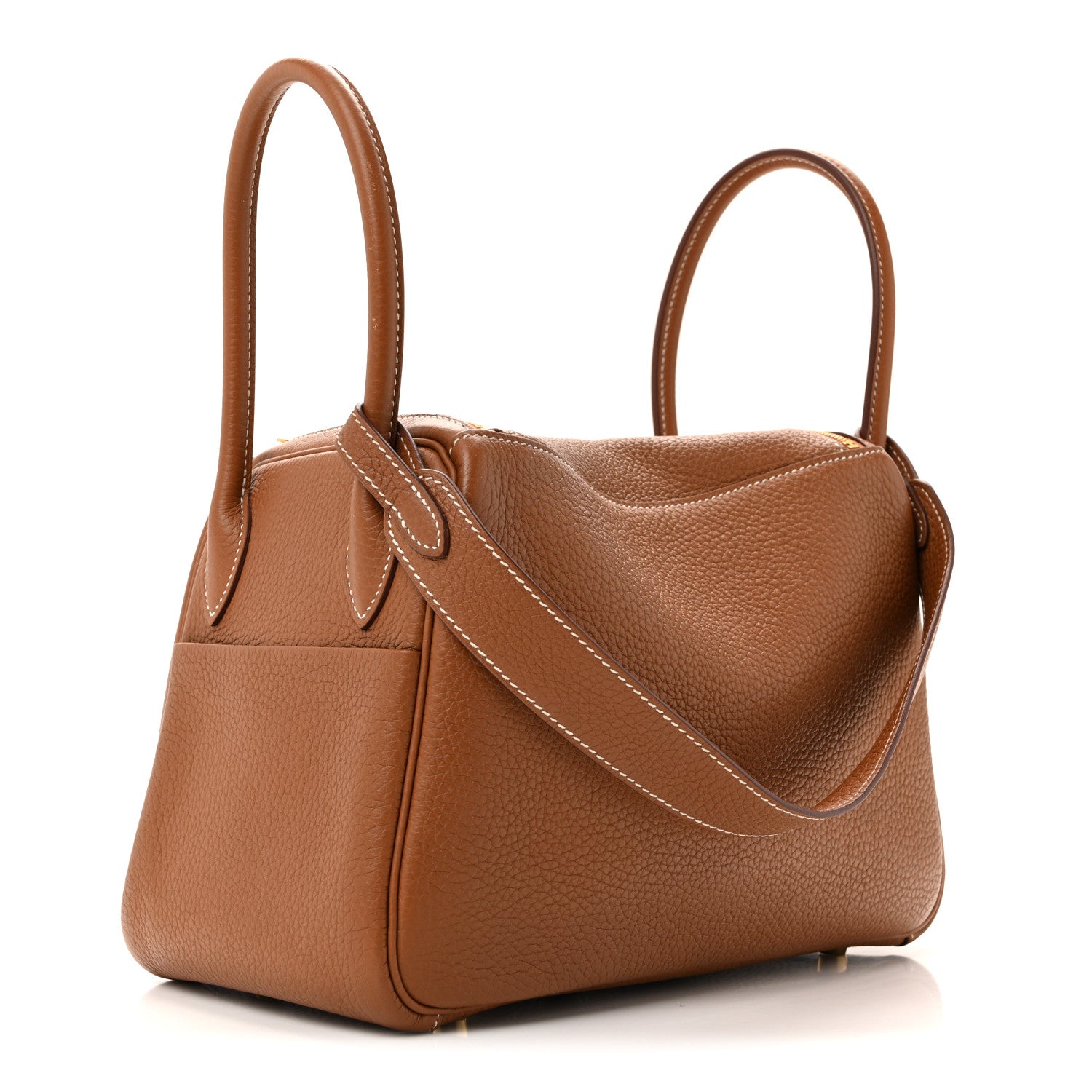 Hermes Taurillon Clemence Lindy 26 Gold Gold 3 of 14