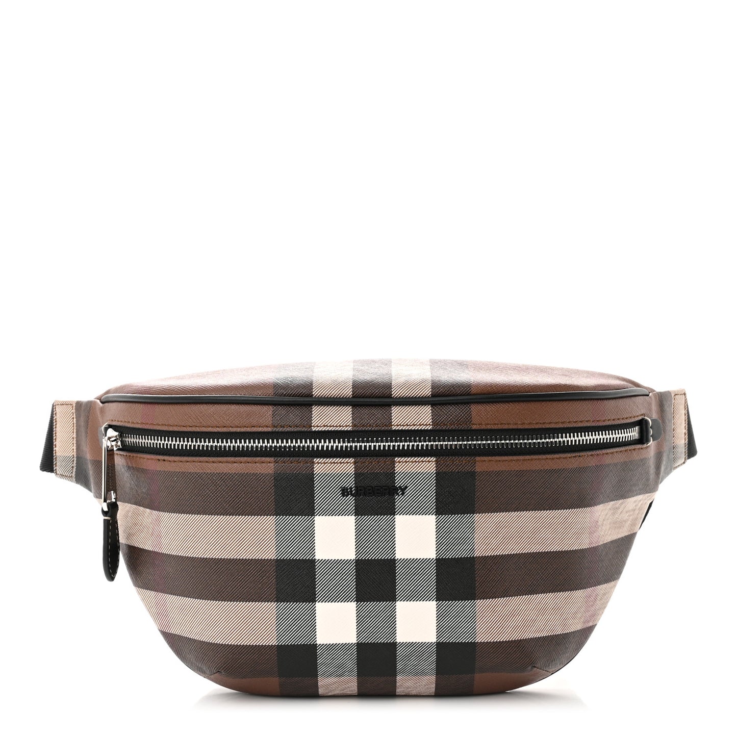E-canvas Check Cason Bum Bag Dark Birch Brown