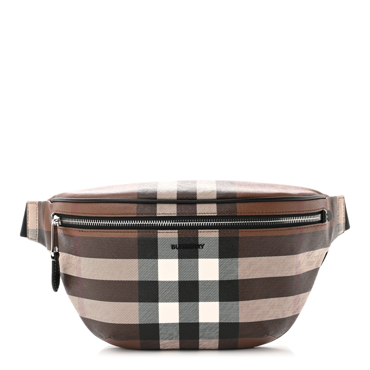 Burberry E-canvas Check Cason Bum Bag Dark Birch Brown 1 of 9
