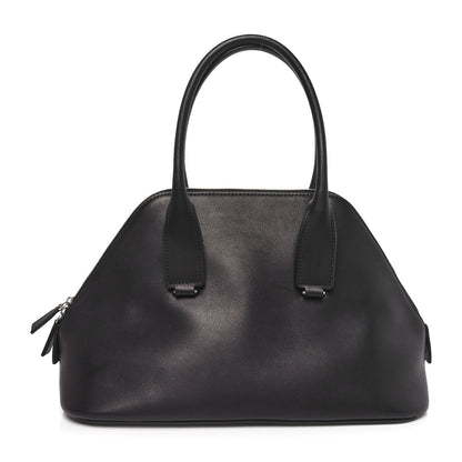 The Row Polished Saddle Calfskin Medium Devon Bag Black 1 of 17