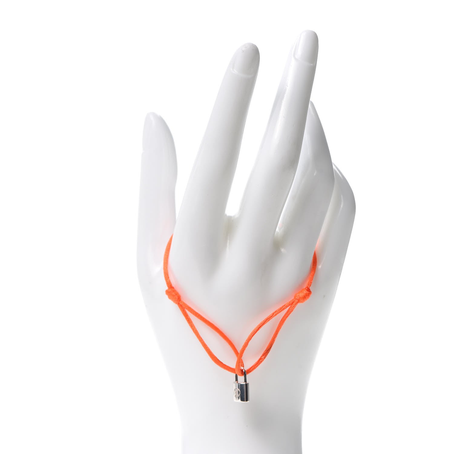 Louis Vuitton X UNICEF Sterling Silver Lockit Bracelet Orange 2 of 4