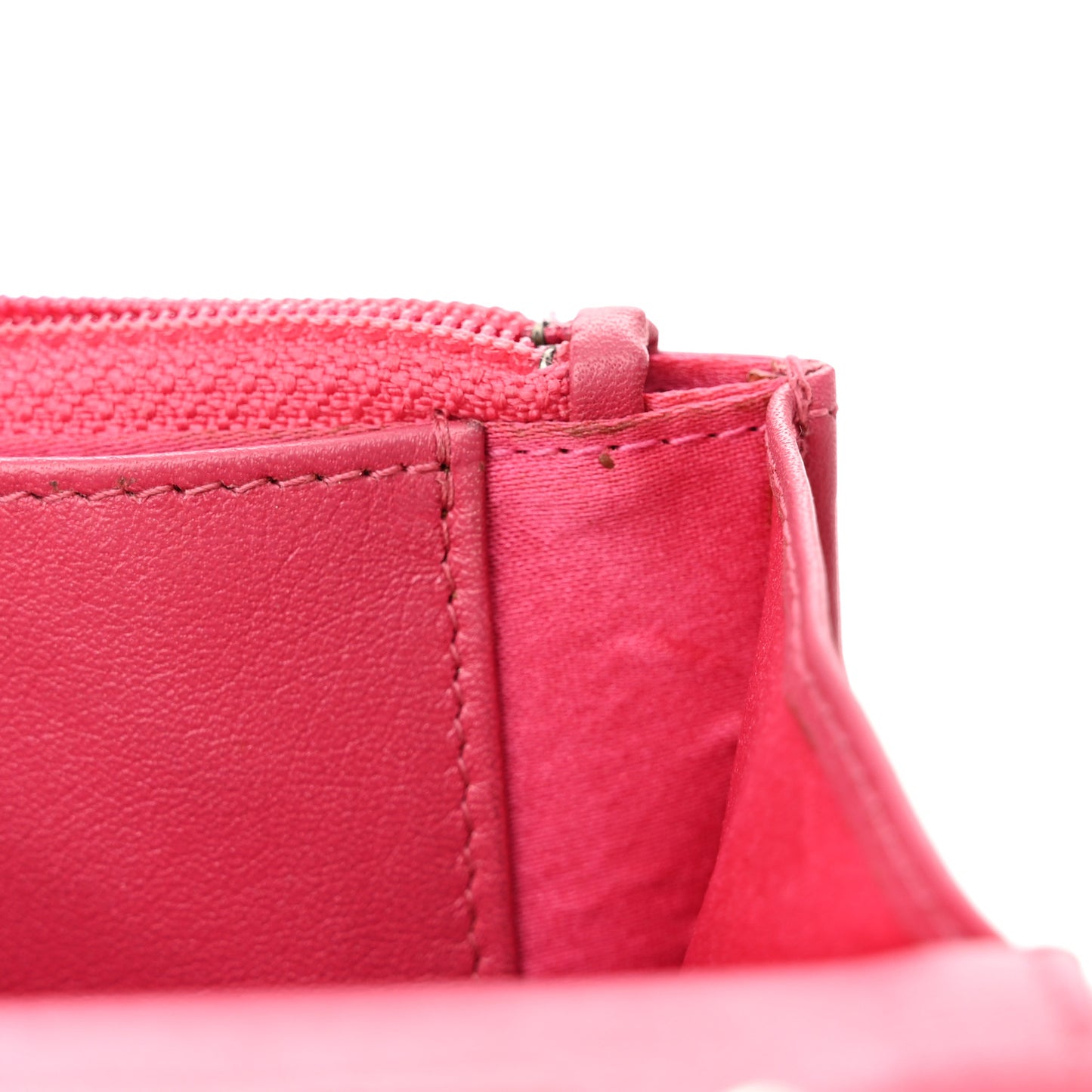 Patent Camellia Embossed Wallet on Chain WOC Rose