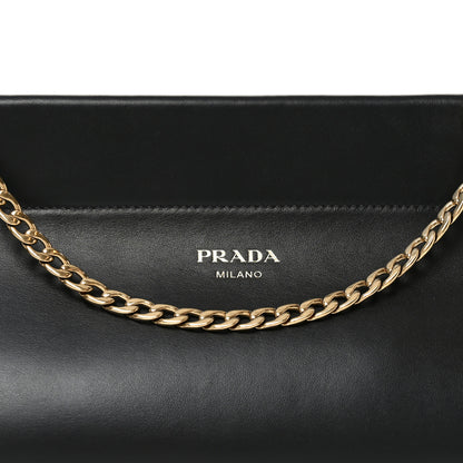 Prada Calfskin Medium Enchaine Bag Black 7 of 9