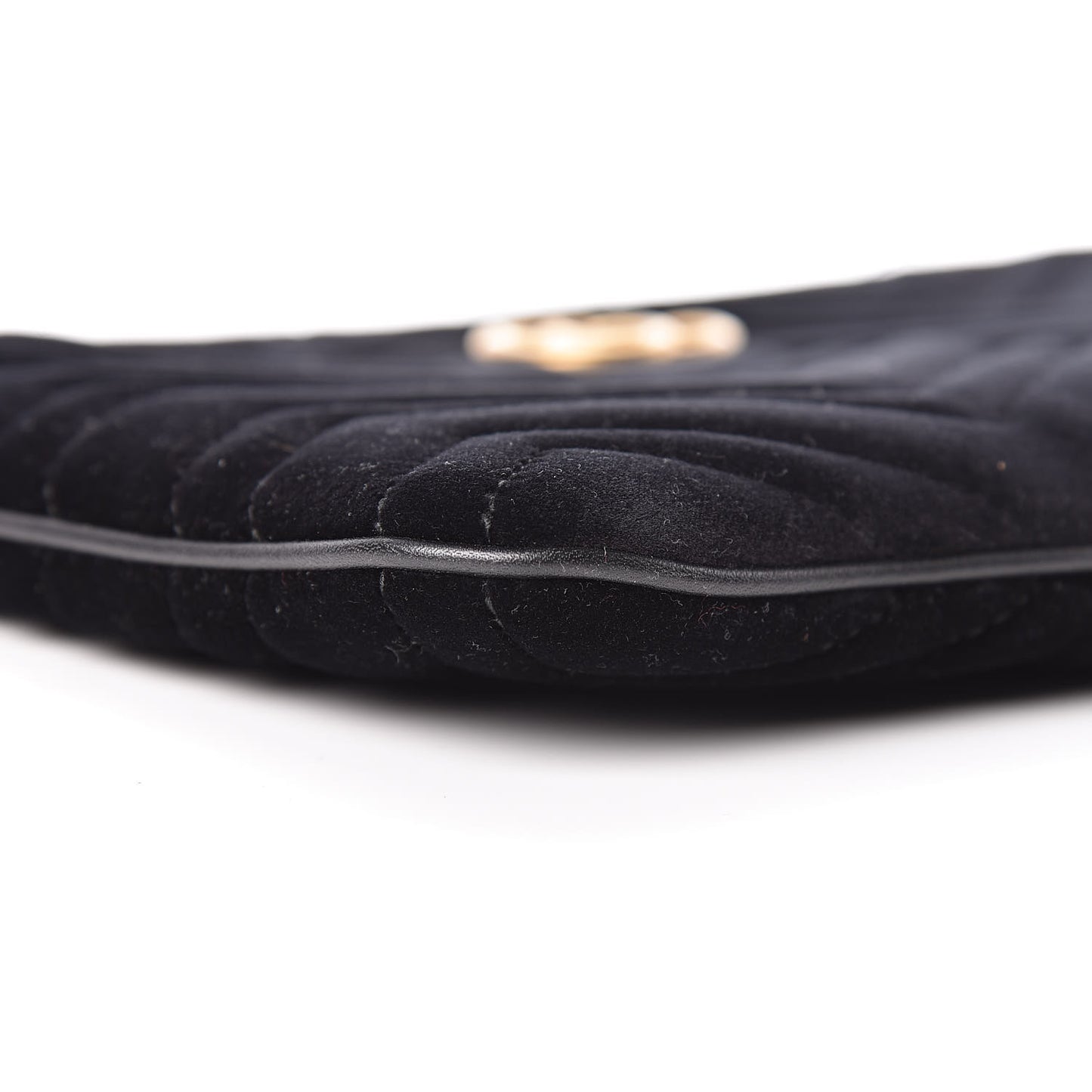 Velvet Matelasse GG Marmont Zip Pouch Black