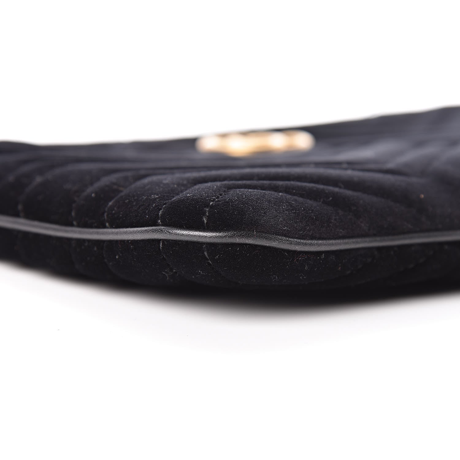 Gucci Velvet Matelasse GG Marmont Zip Pouch Black 10 of 13