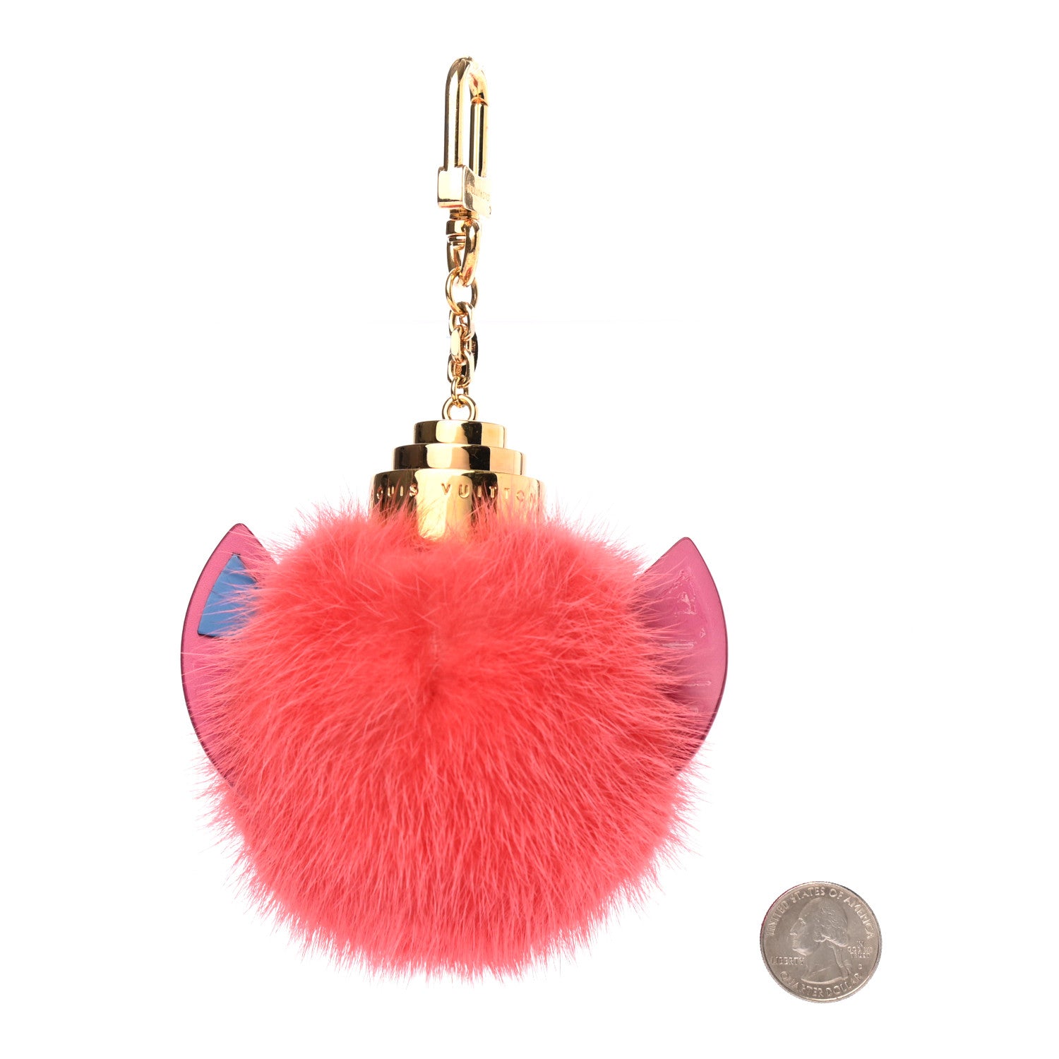 Louis Vuitton Mink Fur Totem Bag Charm Pink 2 of 7