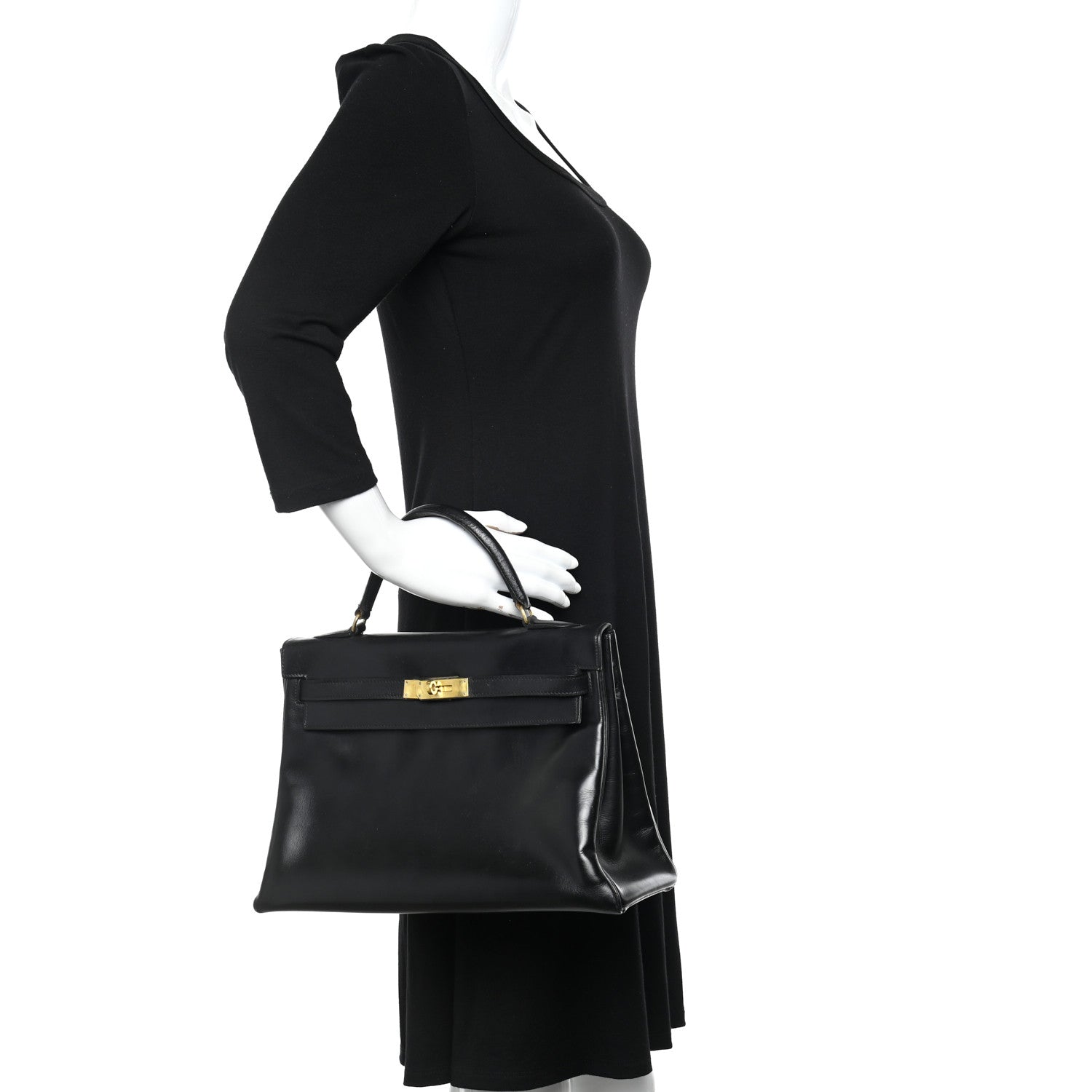 Hermes Box Kelly Retourne 32 Black 2 of 19