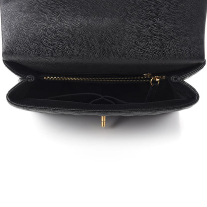 Chanel Caviar Lizard Embossed Quilted Small Coco Handle Flap Black 5 of 11