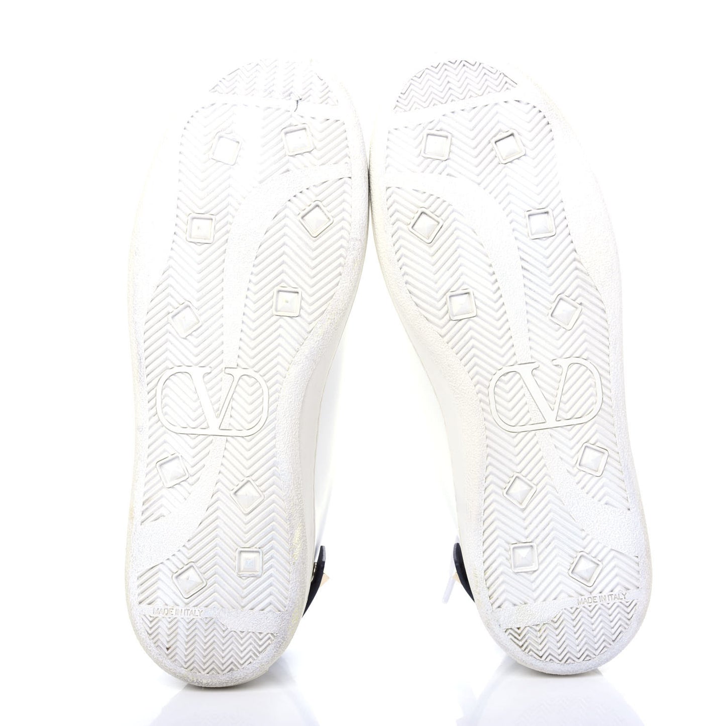 Calfskin Womens Backnet Sneakers 37.5 White Black