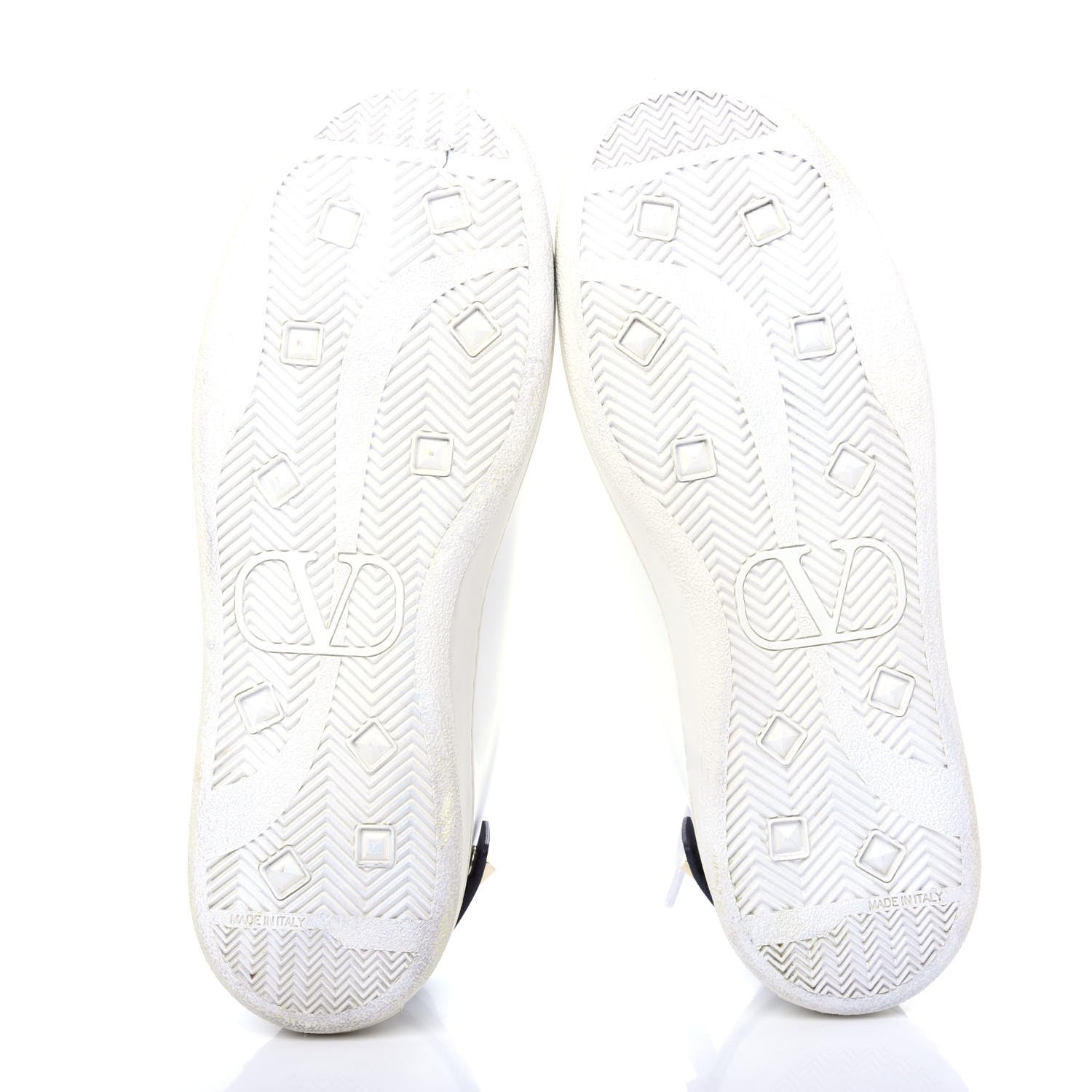 Valentino Garavani Calfskin Womens Backnet Sneakers 37.5 White Black 6 of 10