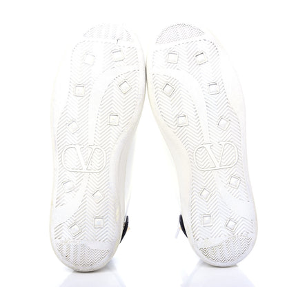 Valentino Garavani Calfskin Womens Backnet Sneakers 37.5 White Black 6 of 10