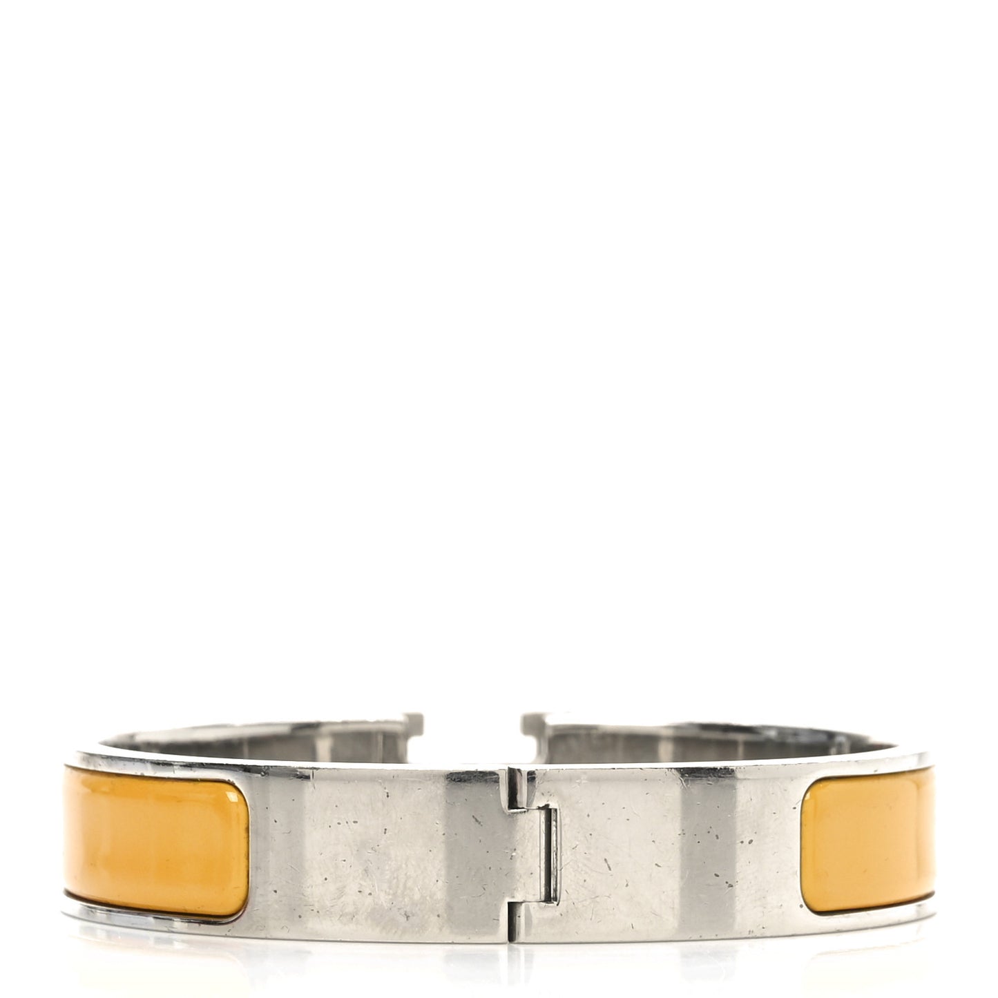 Enamel Narrow Clic Clac H Bracelet GM Jaune Madras