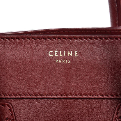 Celine Smooth Calfskin Mini Luggage Burgundy 6 of 16
