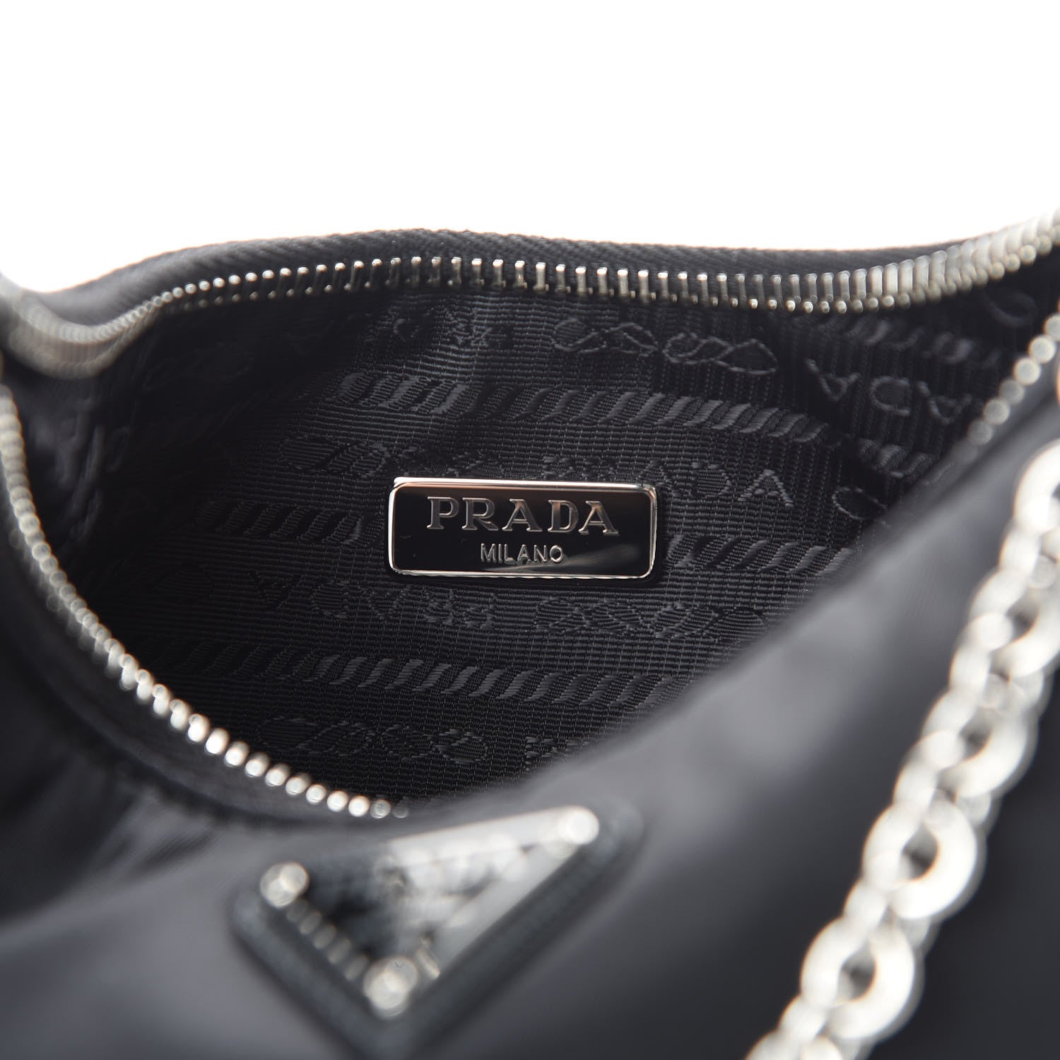 Prada Nylon Re-Edition 2005 Shoulder Bag Black 6 of 10