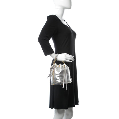 Saint Laurent Metallic Calfskin Small Emmanuelle Bucket Bag Silver 2 of 15
