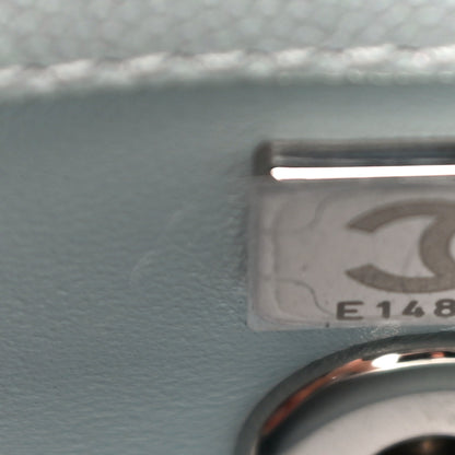 Chanel Iridescent Caviar Quilted Mini Coco Handle Flap Light Blue 7 of 11