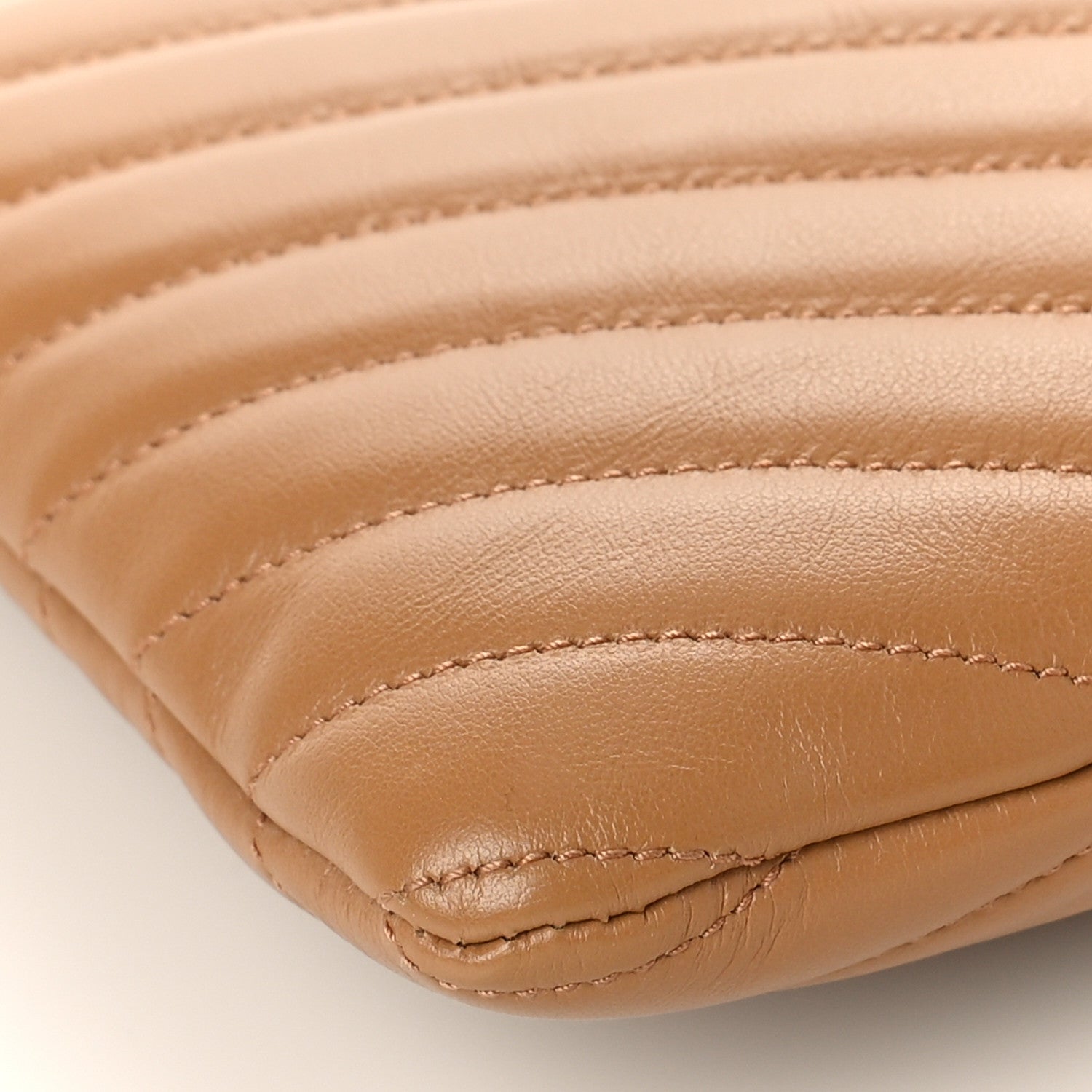 Saint Laurent Calfskin Matelasse Chevron Monogram A5 Wristlet Cork 7 of 8
