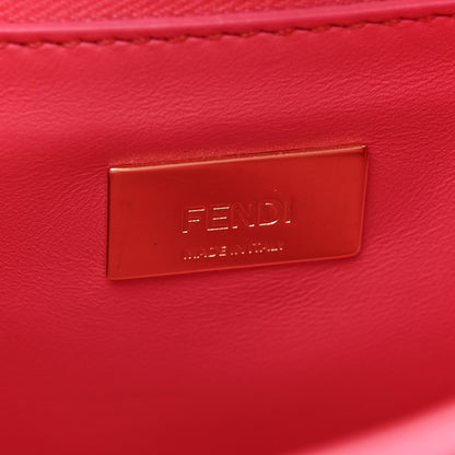 Fendi Nappa Stacked Bar Mini Peekaboo Iconic Satchel Lampone 7 of 15