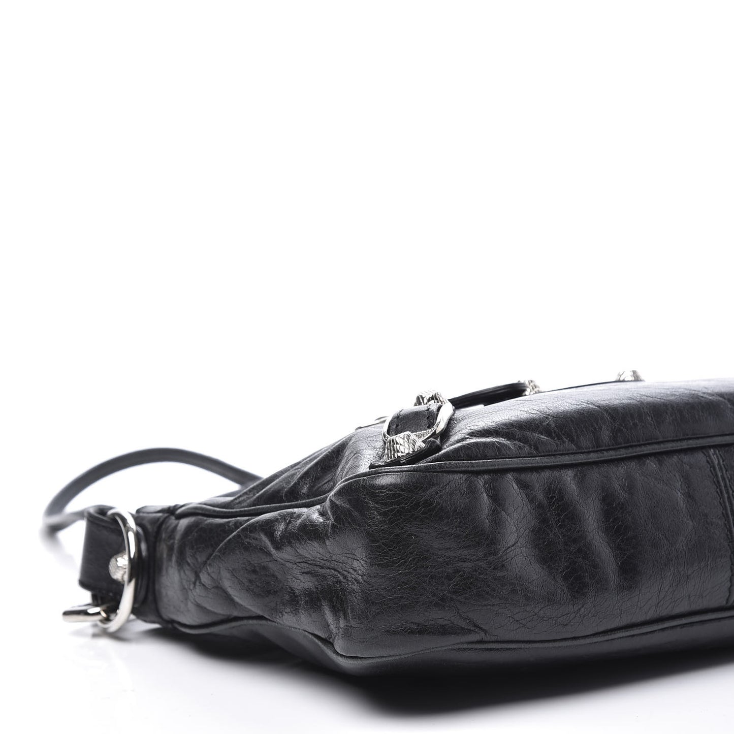 Agneau Giant 12 Silver Hardware Hip Black