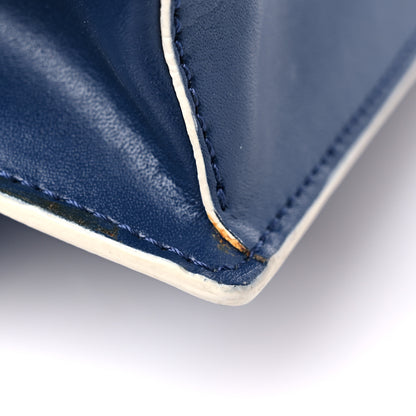 Fendi Vitello Liberty Pearl Scalloped Small Kan I Shoulder Bag Nebula Blu Scuro 14 of 14