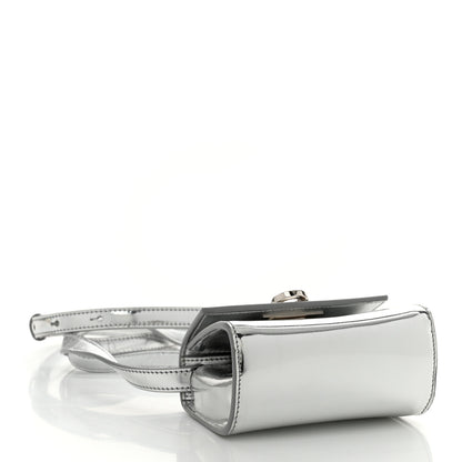 Salvatore Ferragamo Metallic Calfskin Gancini Credit Card Holder With Strap Argento 4 of 10