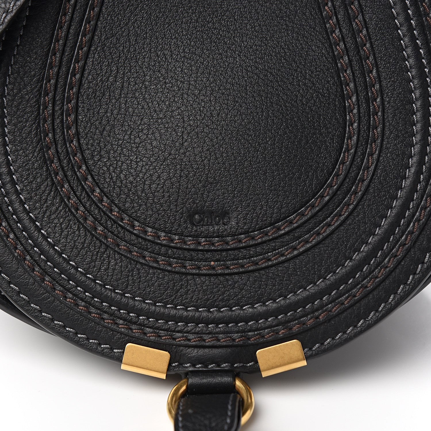 Chloe Calfskin Mini Marcie Round Crossbody Bag Black 8 of 8