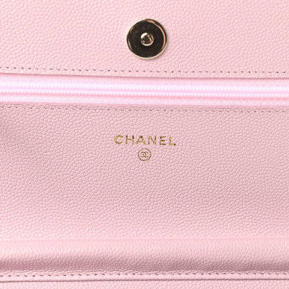 Chanel Caviar Quilted Coco Candy Wallet On Chain WOC Light Pink 6 of 11