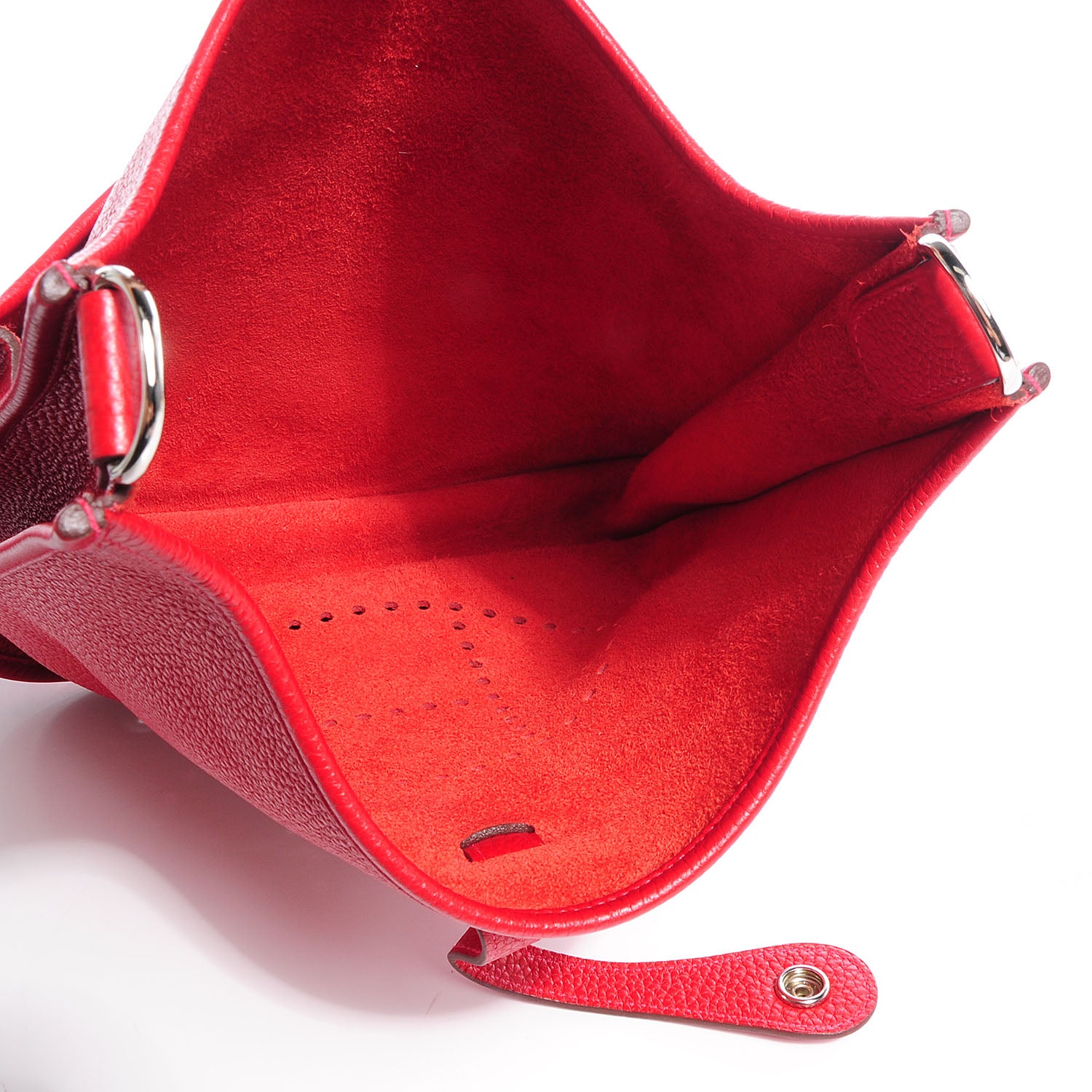 Hermes Taurillon Clemence Evelyne PM III Rouge Casaque 8 of 8