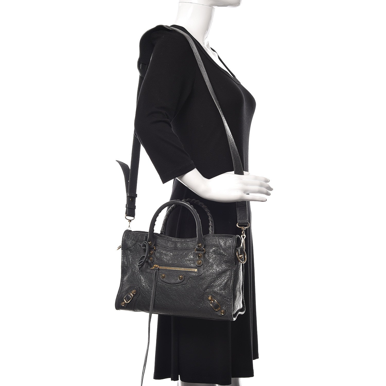Balenciaga Agneau Classic Gold Hardware S City Gris Fossile 3 of 11