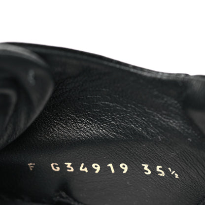 Chanel Crumpled Calfskin Womens CC Bow Sneakers 35.5 Black 9 of 10