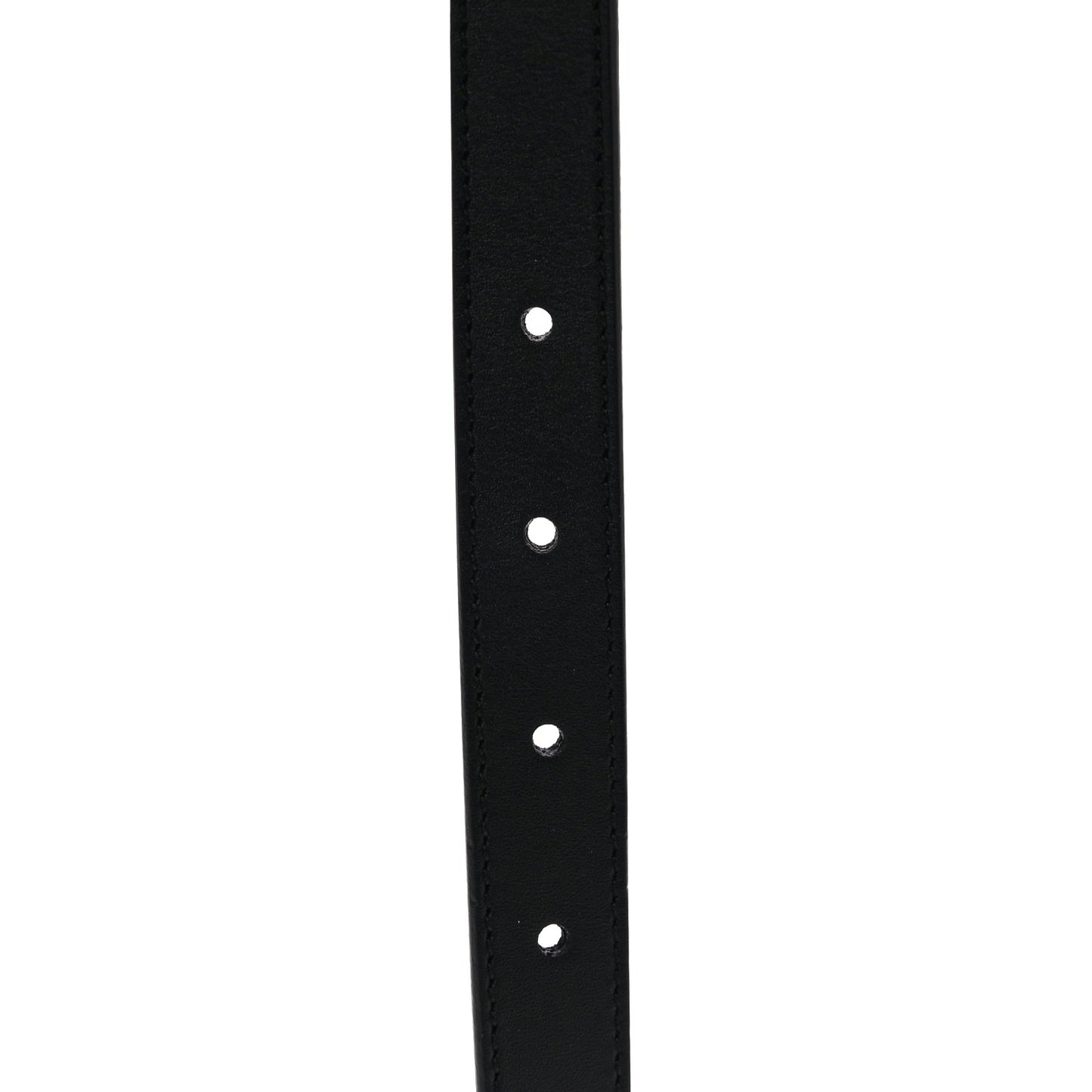 Calfskin Pearl Double G 20mm Belt 75 30 Black Cream