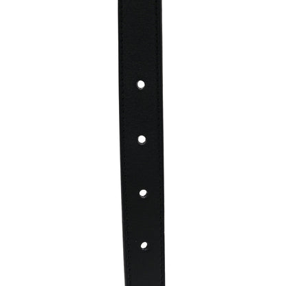 Gucci Calfskin Pearl Double G 20mm Belt 75 30 Black Cream 5 of 6