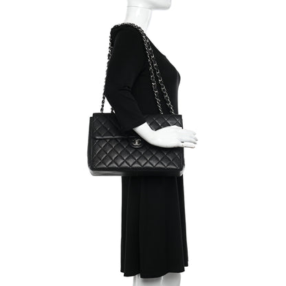 Chanel Caviar Jumbo Single Flap Black 2 of 11
