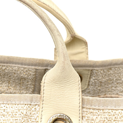 Chanel Canvas Large Deauville Tote Ivory 19 of 35