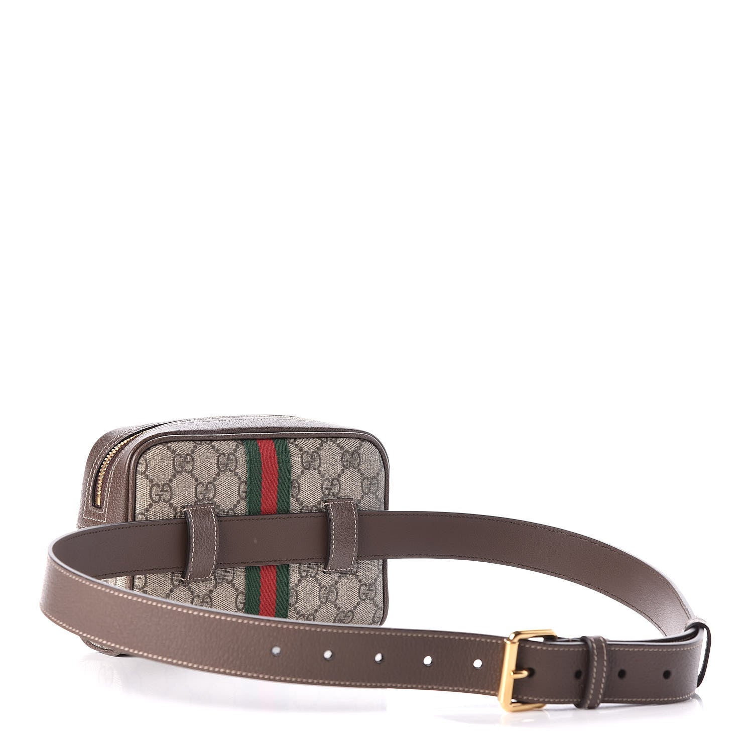 Gucci GG Supreme Monogram Web Small Ophidia Belt Bag 95 38 Dark Brown 3 of 9