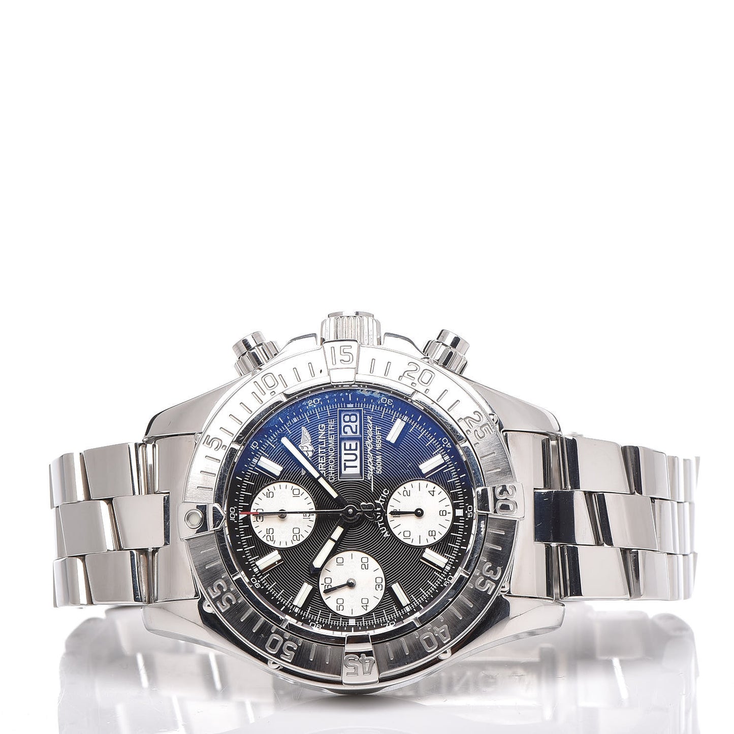 Stainless Steel 42mm Chrono Superocean Automatic Watch Blue A13340