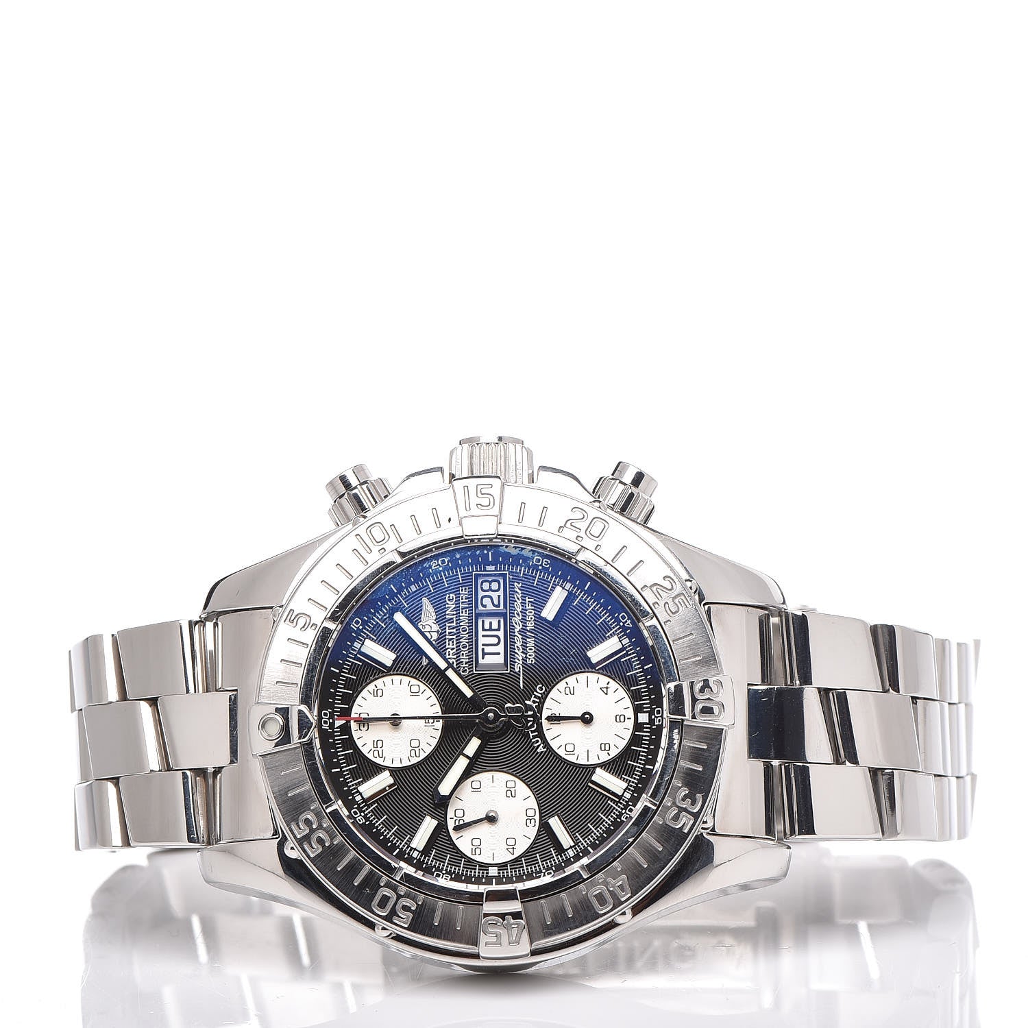 Breitling Stainless Steel 42mm Chrono Superocean Automatic Watch Blue A13340 3 of 6