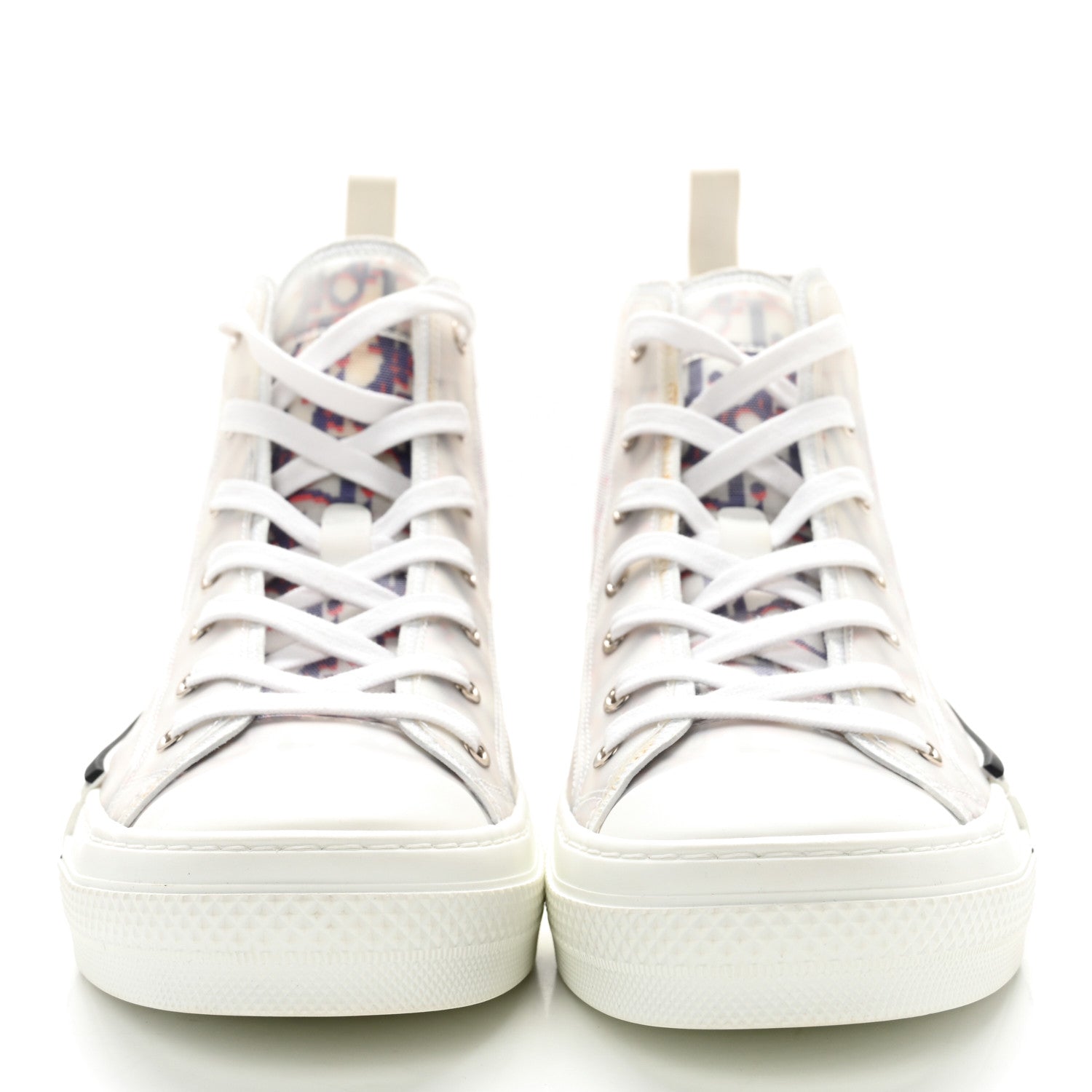 Christian Dior Technical Canvas Oblique Pixel Mens B23 High Top Sneakers 42 Blue Red 2 of 10
