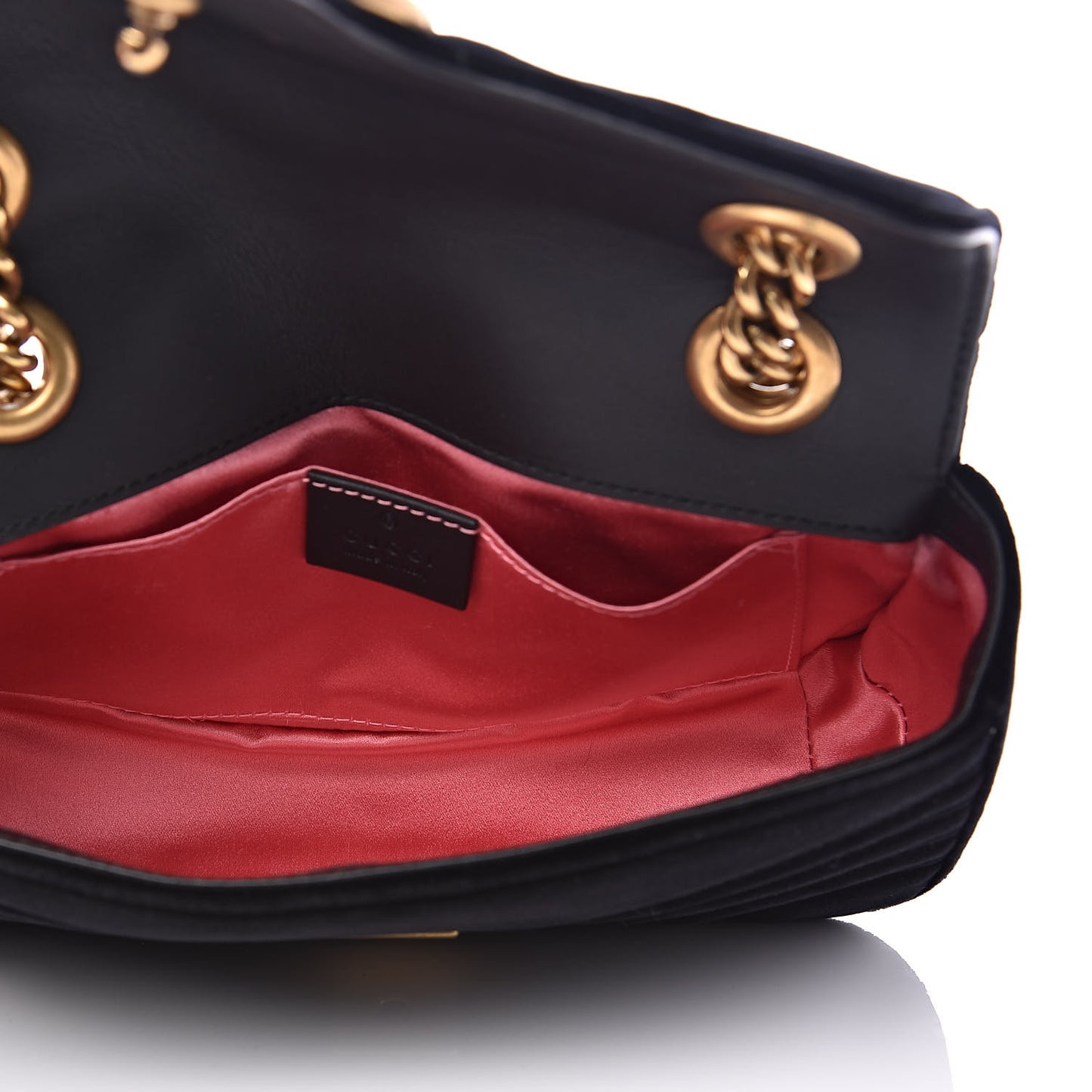 Velvet Matelasse Mini GG Marmont Shoulder Bag Black