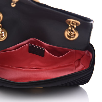 Gucci Velvet Matelasse Mini GG Marmont Shoulder Bag Black 6 of 12