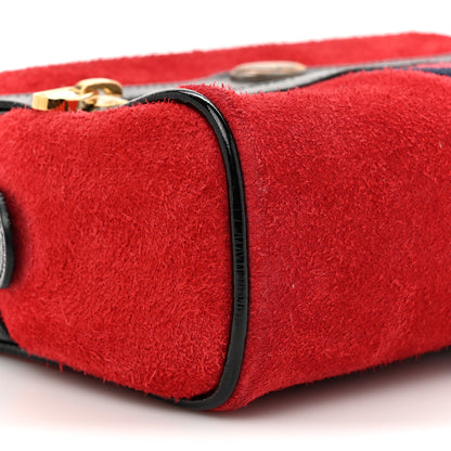 Gucci Suede Small Ophidia Belt Bag 85 34 Hibiscus Red 10 of 10
