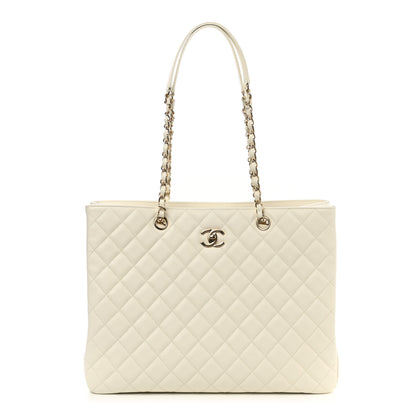 Chanel Caviar Quilted Large Classic Shopping Tote White 1 of 10