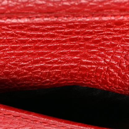 Gucci Dollar Calfskin GG Marmont Wallet Hibiscus Red 8 of 13