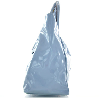Valentino Garavani Patent Lacca Bow Tote Blue 4 of 9