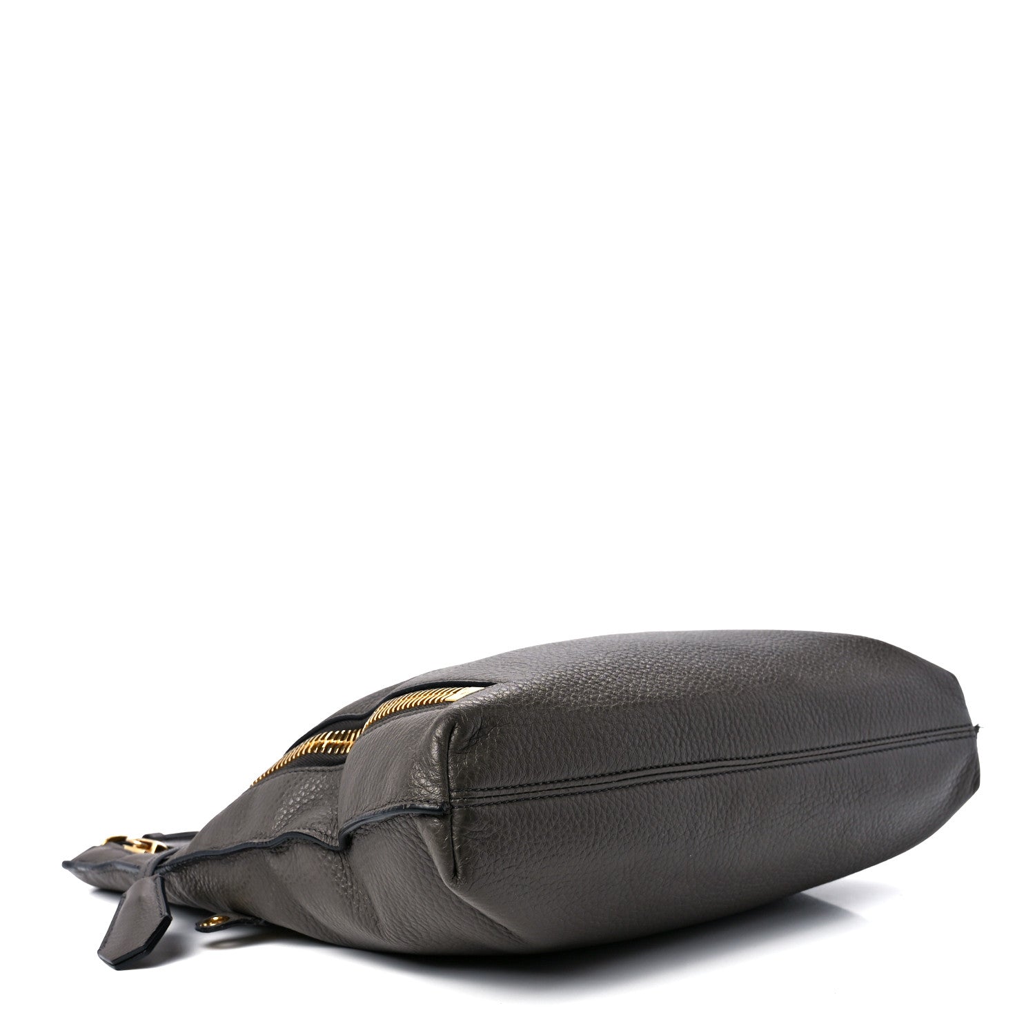 Tom Ford Grained Calfskin Alix Padlock Zip Tote Graphite 4 of 16