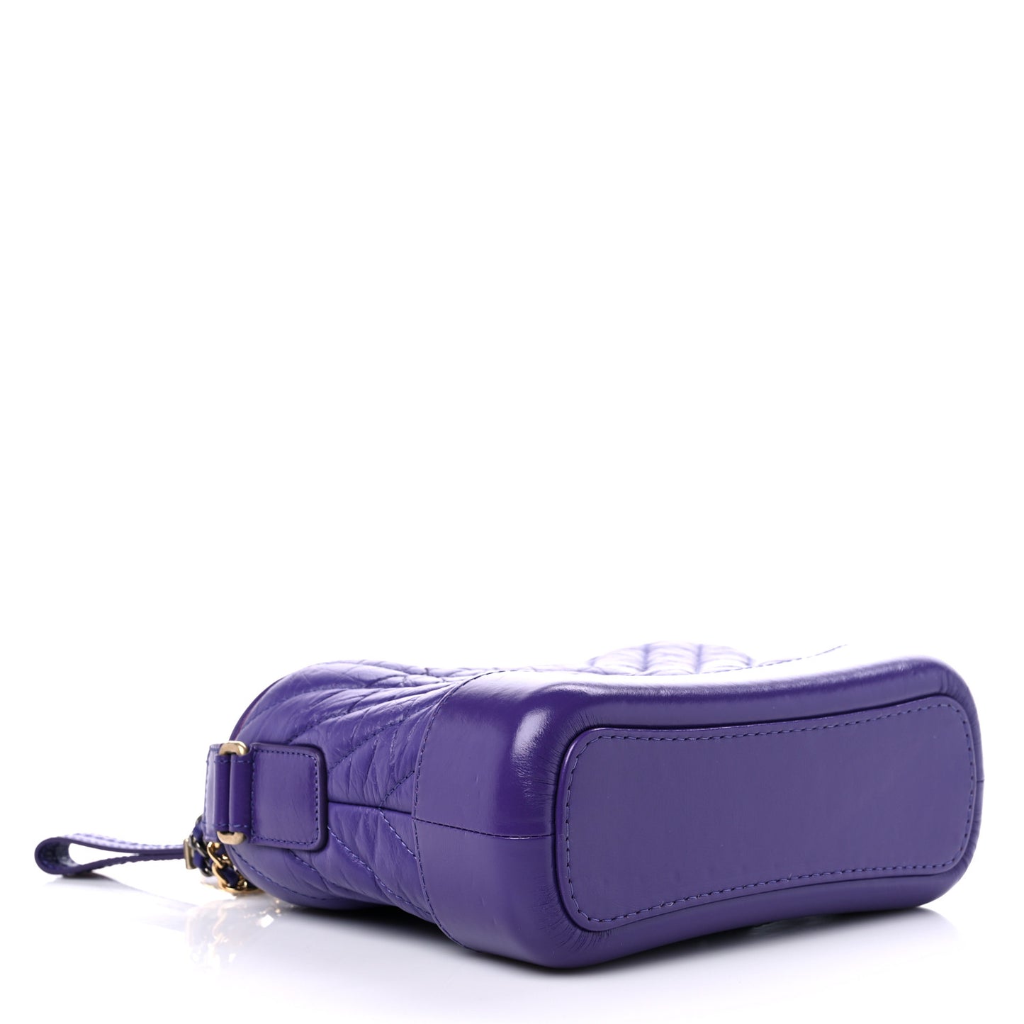 Aged Calfskin Chevron Quilted Small Gabrielle Hobo Purple
