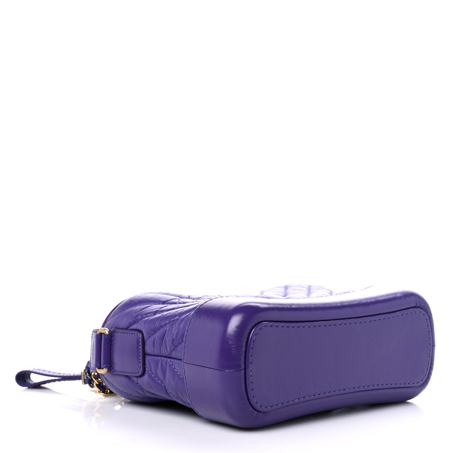 Chanel Aged Calfskin Chevron Quilted Small Gabrielle Hobo Purple 4 of 10